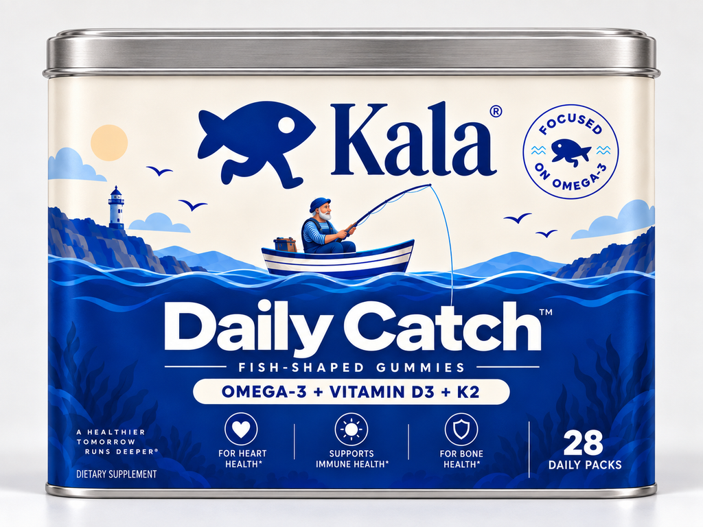Daily Catch tin, front (concept mockup)